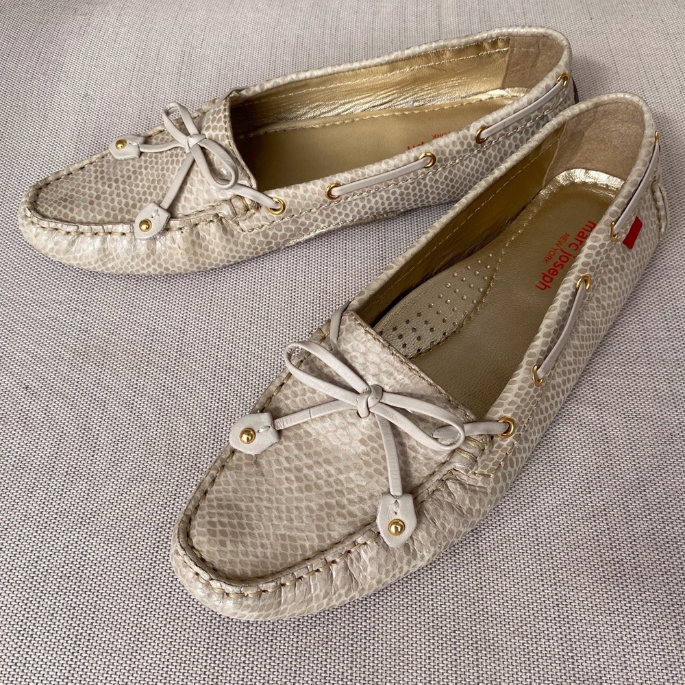 MARC JOSEPH Snakeskin “Cypress Hill” Driving Loafers